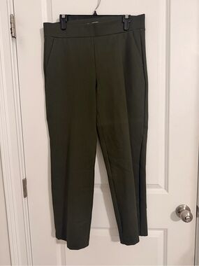 LOFT Olive Straight Leg Ponte Pants